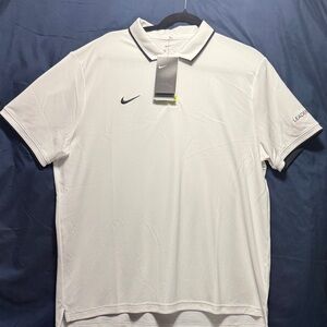 Nike Men's Polo Shirt in White with Black Accents